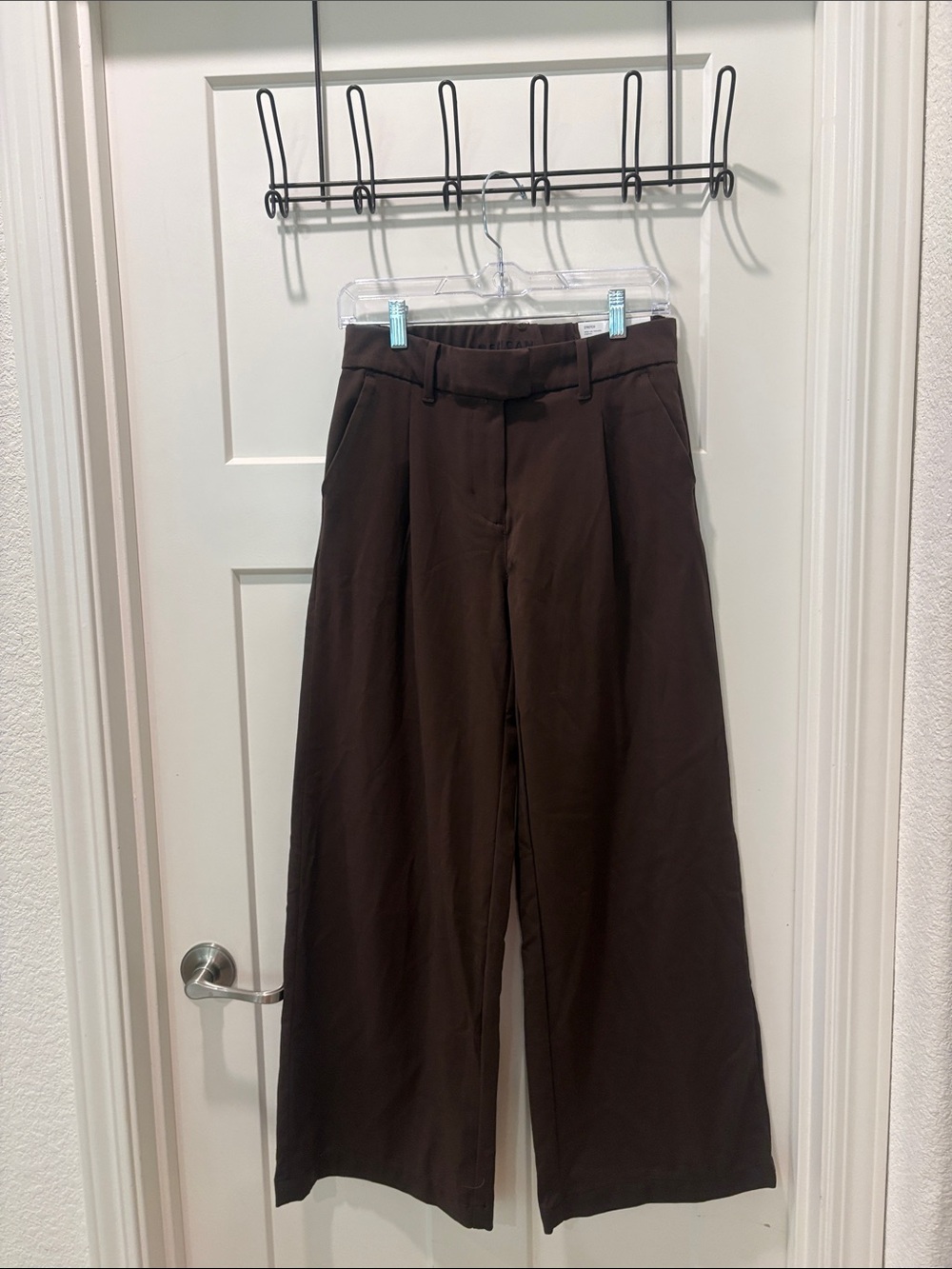 American Eagle Outfitters Brown Wide-Leg Jumpsuit-Style Pants